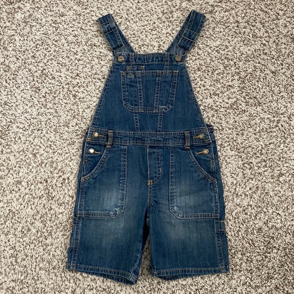 NWOT Oshkosh Girls Denim Short-Alls 5T